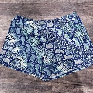 Ambrielle Blue Patterned Women Shorts